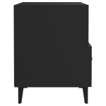 vidaXL Noptieră, negru, lemn prelucrat