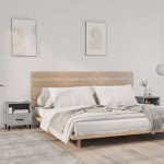 vidaXL Noptiere, 2 buc., gri beton, lemn prelucrat vidaXL Noptiere, 2 buc., gri beton, lemn prelucrat