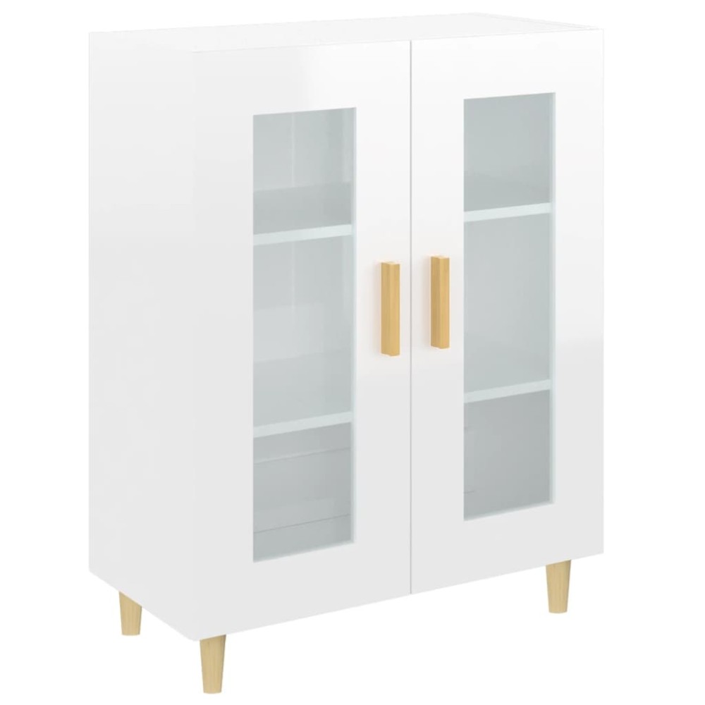 vidaXL Dulap, alb extralucios, 69,5x34x90 cm, lemn compozit
