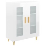 vidaXL Dulap, alb extralucios, 69,5x34x90 cm, lemn compozit