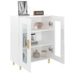 vidaXL Dulap, alb extralucios, 69,5x34x90 cm, lemn compozit