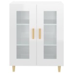 vidaXL Dulap, alb extralucios, 69,5x34x90 cm, lemn compozit
