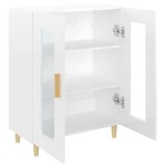 vidaXL Dulap, alb extralucios, 69,5x34x90 cm, lemn compozit