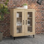 vidaXL Dulap, stejar sonoma, 69,5x34x90 cm, lemn compozit