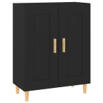 vidaXL Dulap, negru, 69,5x34x90 cm, lemn compozit