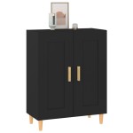 vidaXL Dulap, negru, 69,5x34x90 cm, lemn compozit