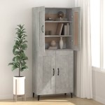 vidaXL Dulap, gri beton, 69,5x34x90 cm, lemn compozit