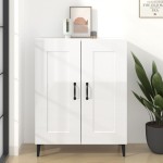 vidaXL Dulap, alb extralucios, 69,5x34x90 cm, lemn compozit