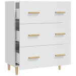 vidaXL Servantă, alb extralucios, 70x34x90 cm, lemn prelucrat vidaXL Servantă, alb extralucios, 70x34x90 cm, lemn prelucrat