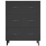 vidaXL Dulap, negru, 69,5x34x90 cm, lemn compozit