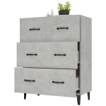 vidaXL Dulap, gri beton, 69,5x34x90 cm, lemn compozit