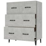 vidaXL Dulap, gri beton, 69,5x34x90 cm, lemn compozit