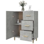 vidaXL Servantă, gri beton, 69,5x34x90 cm, lemn prelucrat