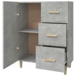 vidaXL Servantă, gri beton, 69,5x34x90 cm, lemn prelucrat