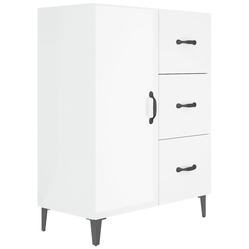 vidaXL Dulap, alb extralucios, 69,5x34x90 cm, lemn compozit