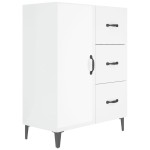 vidaXL Dulap, alb extralucios, 69,5x34x90 cm, lemn compozit