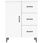 vidaXL Dulap, alb extralucios, 69,5x34x90 cm, lemn compozit