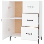 vidaXL Dulap, alb extralucios, 69,5x34x90 cm, lemn compozit