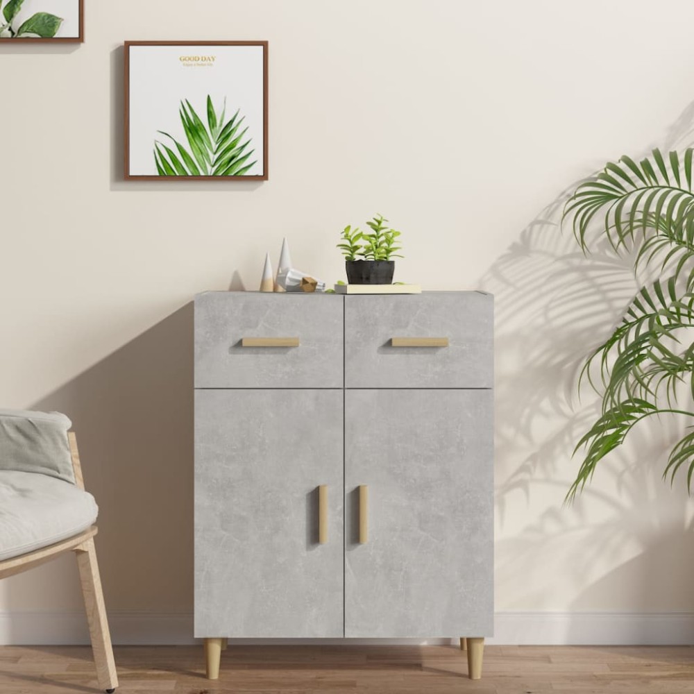 vidaXL Măsuță de cafea, gri beton, 69,5x34x89 cm, lemn prelucrat