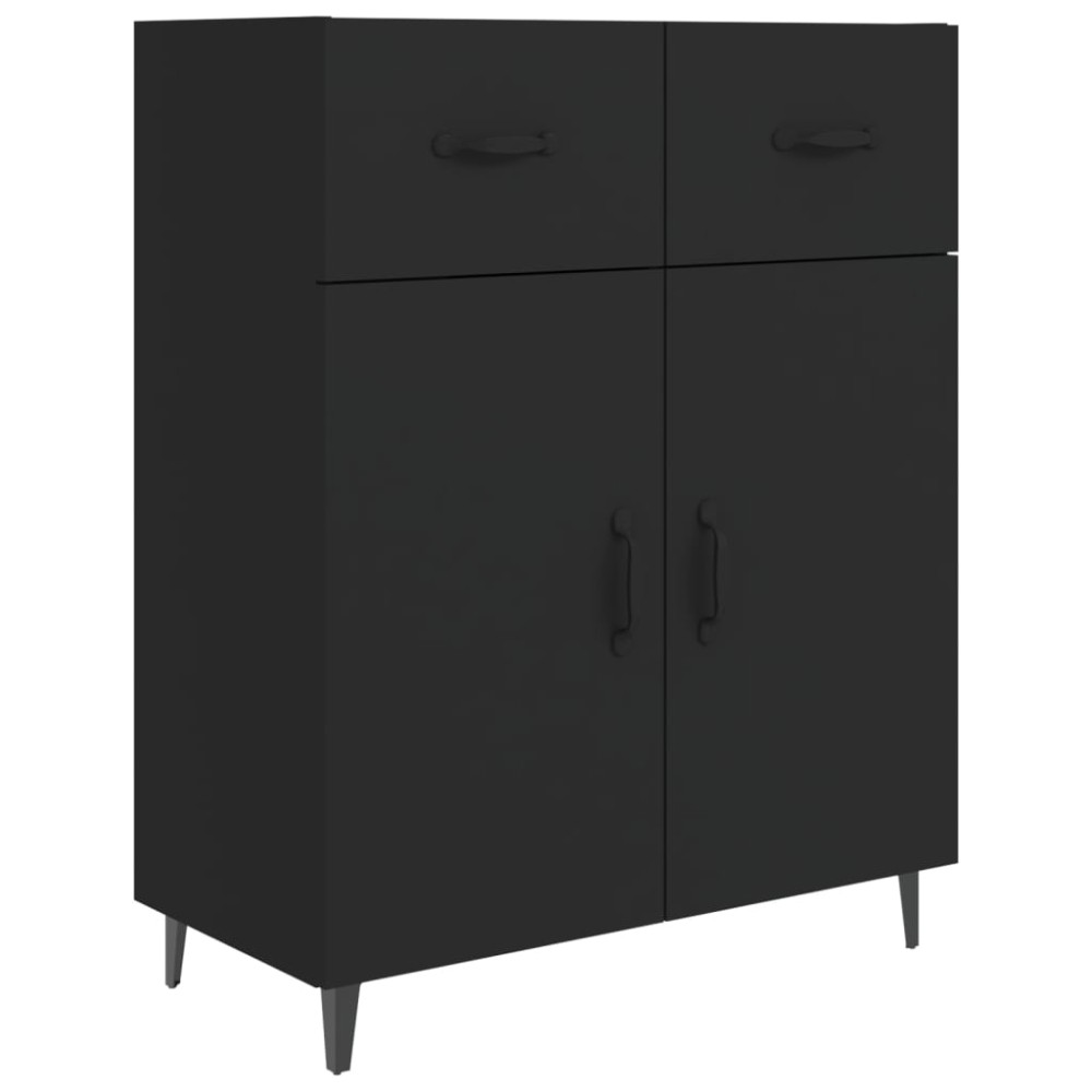 vidaXL Dulap, negru, 69,5x34x90 cm, lemn compozit