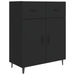 vidaXL Dulap, negru, 69,5x34x90 cm, lemn compozit