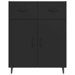 vidaXL Dulap, negru, 69,5x34x90 cm, lemn compozit