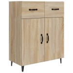 vidaXL Dulap, stejar sonoma, 69,5x34x90 cm, lemn compozit