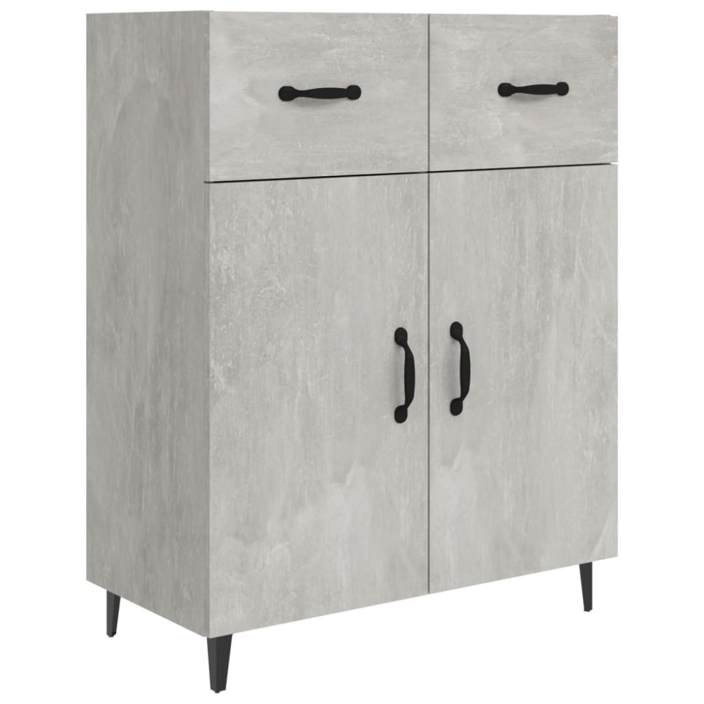 vidaXL Dulap, gri beton, 69,5x34x90 cm, lemn compozit