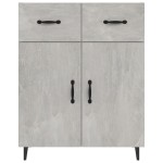 vidaXL Dulap, gri beton, 69,5x34x90 cm, lemn compozit