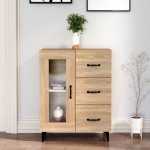 vidaXL Dulap, stejar sonoma, 69,5x34x90 cm, lemn compozit
