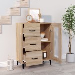 vidaXL Dulap, stejar sonoma, 69,5x34x90 cm, lemn compozit