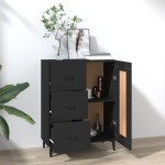 vidaXL Dulap, negru, 69,5x34x90 cm, lemn prelucrat vidaXL Dulap, negru, 69,5x34x90 cm, lemn prelucrat