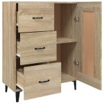 vidaXL Dulap, stejar sonoma, 69,5x34x90 cm, lemn compozit