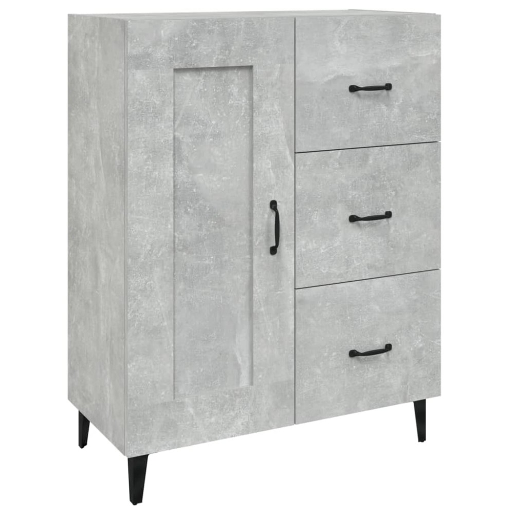 vidaXL Dulap, gri beton, 69,5x34x90 cm, lemn compozit