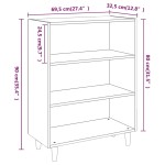 vidaXL Măsuță de cafea, gri beton, 69,5x32,5x90 cm, lemn prelucrat vidaXL Măsuță de cafea, gri beton, 69,5x32,5x90 cm, lemn prelucrat