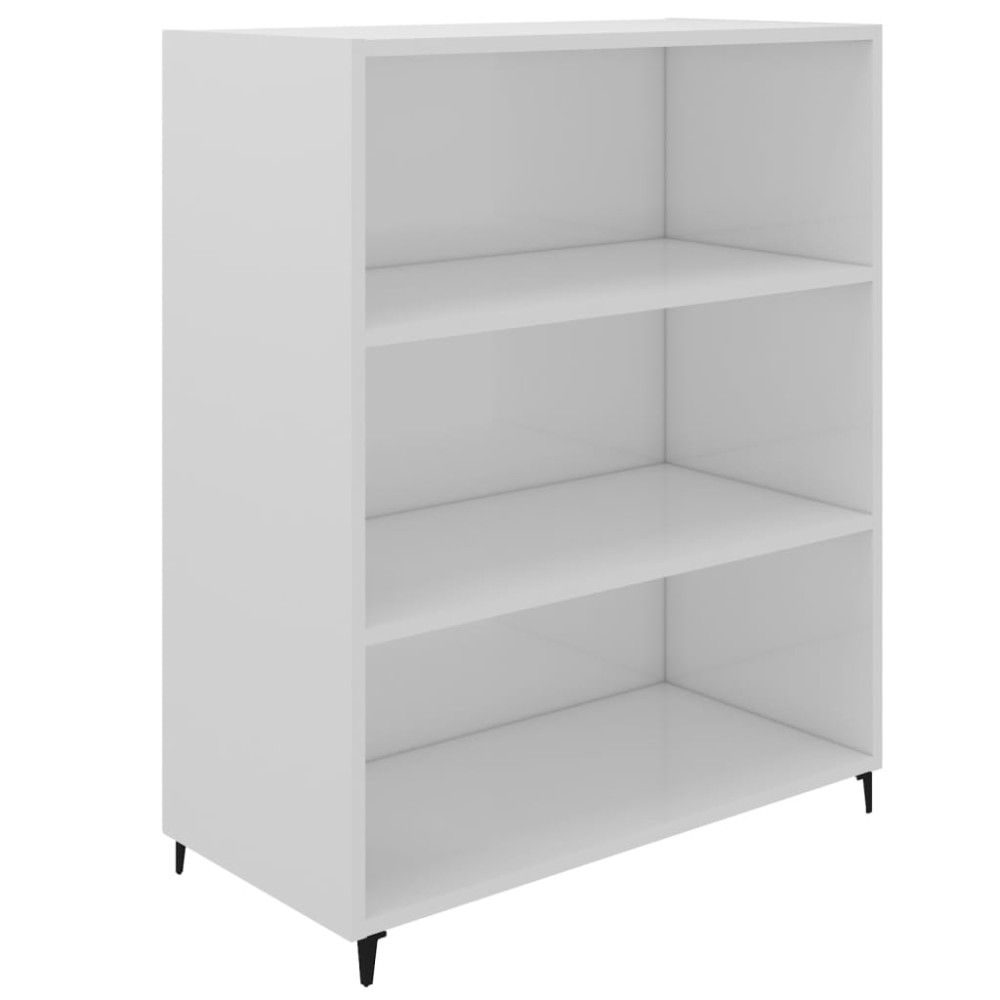 vidaXL Servantă, alb extralucios, 69,5x34x90 cm, lemn prelucrat