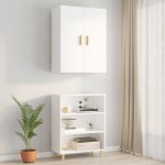 vidaXL Dulap de perete suspendat, alb, 69,5x34x90 cm