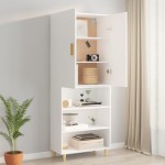 vidaXL Dulap de perete suspendat, alb, 69,5x34x90 cm