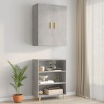 vidaXL Dulap de perete suspendat, gri beton, 69,5x34x90 cm