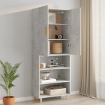 vidaXL Dulap de perete suspendat, gri beton, 69,5x34x90 cm