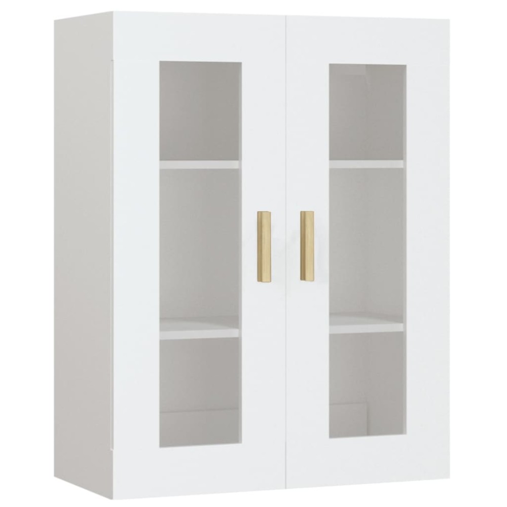 vidaXL Dulap de perete suspendat, alb, 69,5x34x90 cm