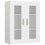 vidaXL Dulap de perete suspendat, alb, 69,5x34x90 cm