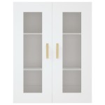 vidaXL Dulap de perete suspendat, alb, 69,5x34x90 cm