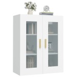 vidaXL Dulap de perete suspendat, alb, 69,5x34x90 cm
