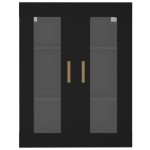 vidaXL Dulap de perete suspendat, negru, 69,5x34x90 cm