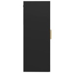 vidaXL Dulap de perete suspendat, negru, 69,5x34x90 cm