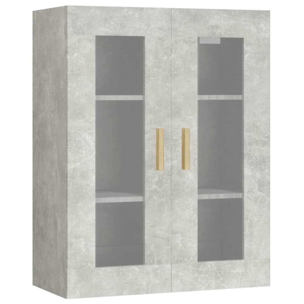 vidaXL Dulap de perete suspendat, gri beton, 69,5x34x90 cm