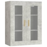 vidaXL Dulap de perete suspendat, gri beton, 69,5x34x90 cm vidaXL Dulap de perete suspendat, gri beton, 69,5x34x90 cm