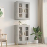 vidaXL Dulap de perete suspendat, gri beton, 69,5x34x90 cm vidaXL Dulap de perete suspendat, gri beton, 69,5x34x90 cm