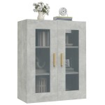 vidaXL Dulap de perete suspendat, gri beton, 69,5x34x90 cm vidaXL Dulap de perete suspendat, gri beton, 69,5x34x90 cm